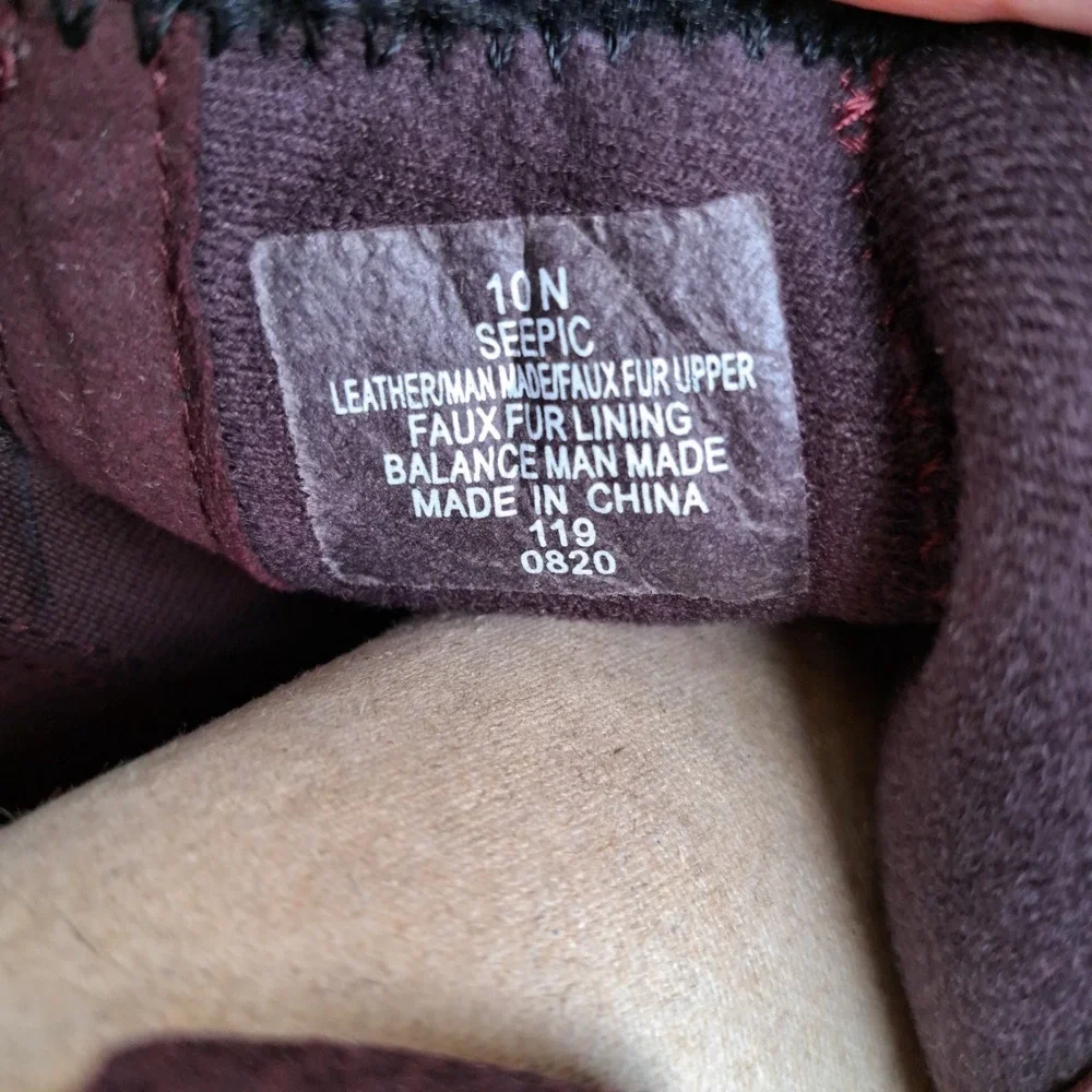 NEW Easy Spirit‎ Women's Burgundy Suede  Zipper Flat Ankle Boots 10 N